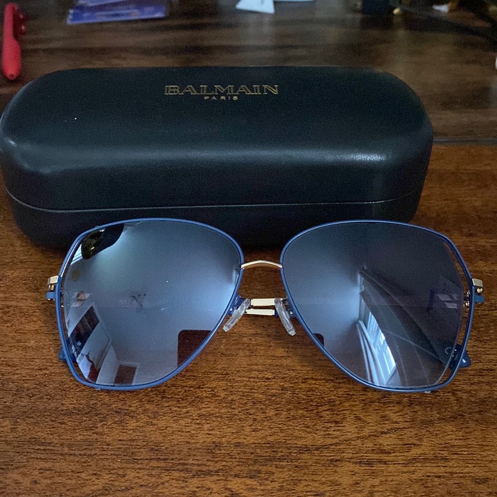 Blue frame Balmain sunglasses
